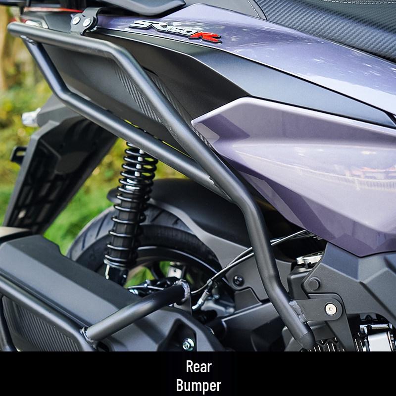 Stepless SR150R Bumper Bars with Exhaust Protection & Comfort Backrest Modification