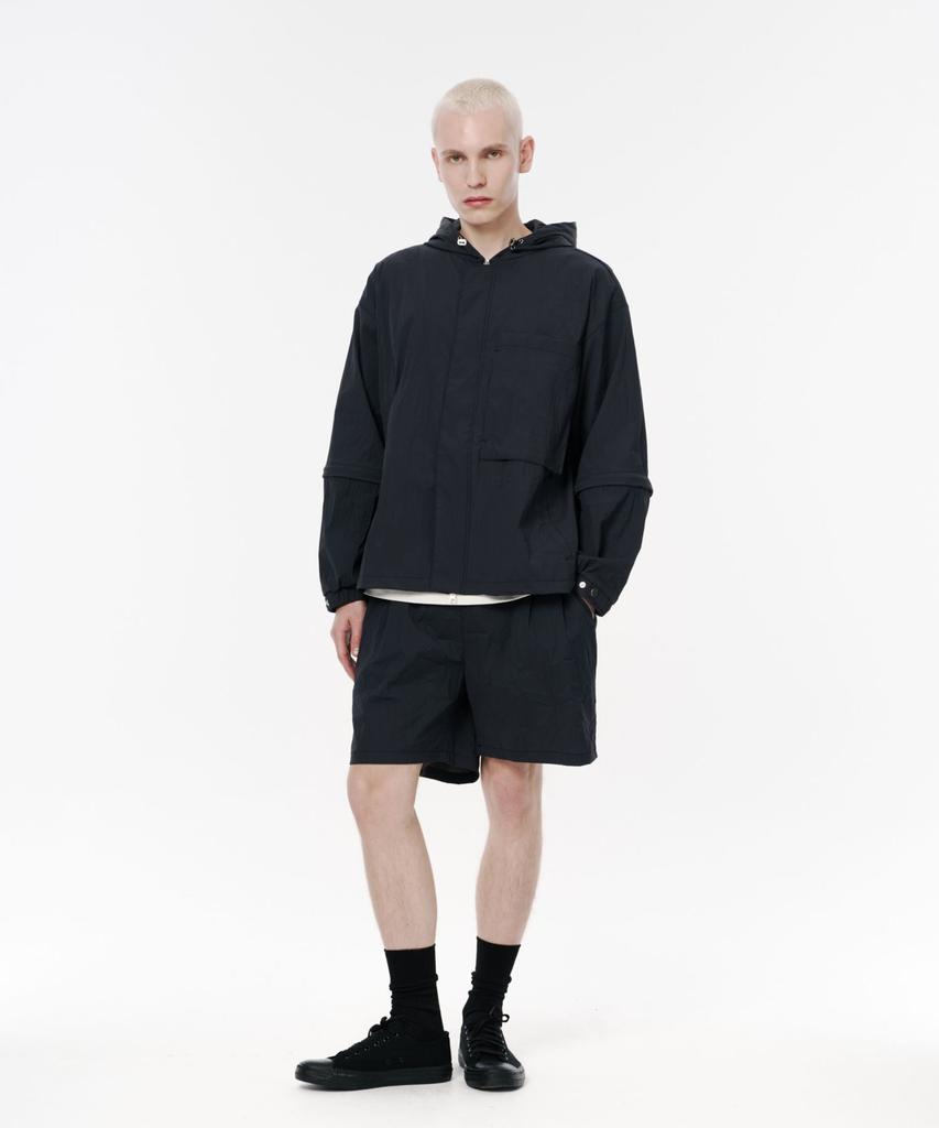 Kodeumopeu Utility Air Crease Banding Shorts Dark Grey