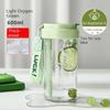 600ML Water Cup Handy Sports Water Bottle Food Grade Material Tea Partition Water Cup Female Straw Summer Portable Bottle