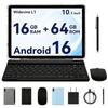 Android 16 Tablet Expandable Gemini AI Screen Widevine L1 Bluetooth 6000mAh Mouse Set Included PRITOM 10-inch Wi-Fi (4+12) 16GB+64GB+1TB 1280800 5.2