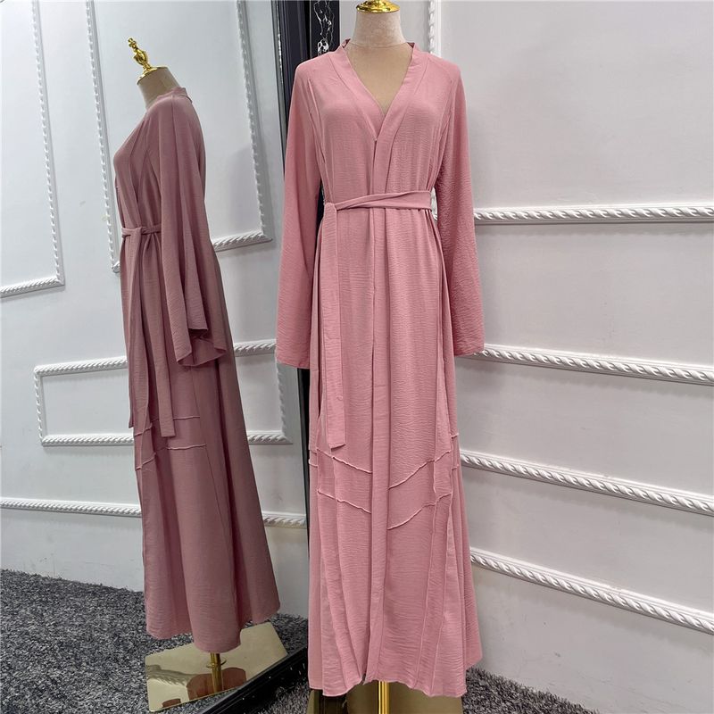 New New Arrival Ethnic Style Women's Clothing Pure Color Long Cardigan Shoelace Dress Summer Ethnic Dress