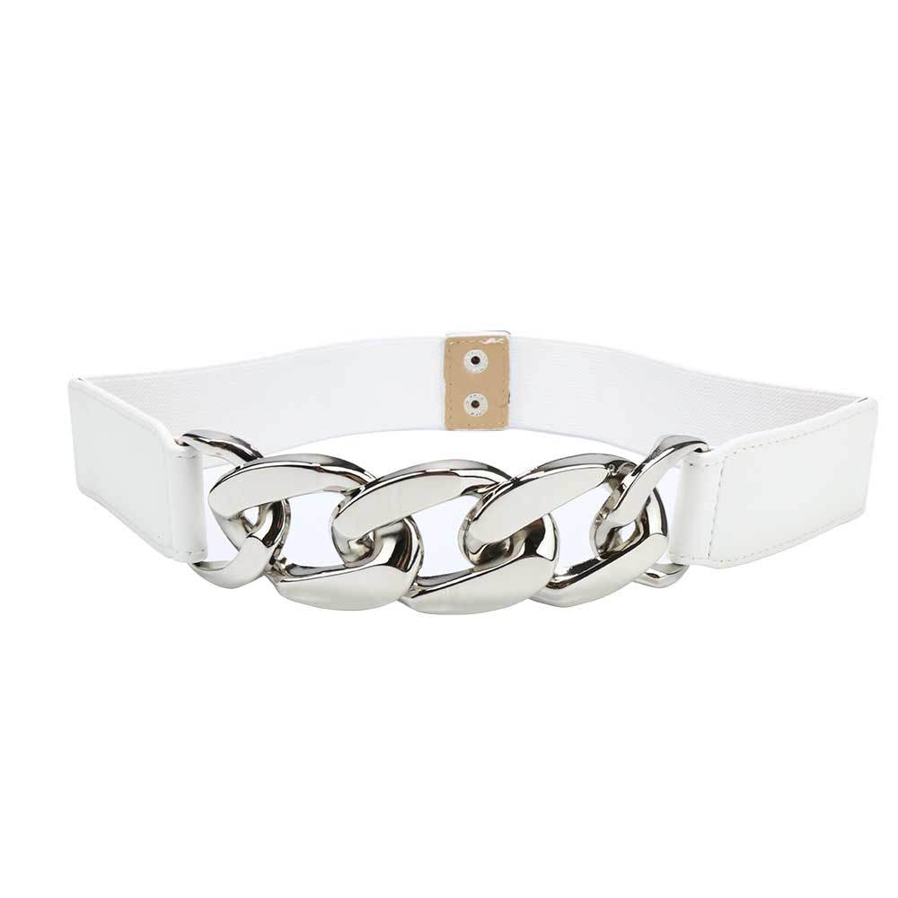 Belt Women'S Decoration Premium Metal Chain Women'S Belt Punk Wide Waist Seal Elastic Elastic Band