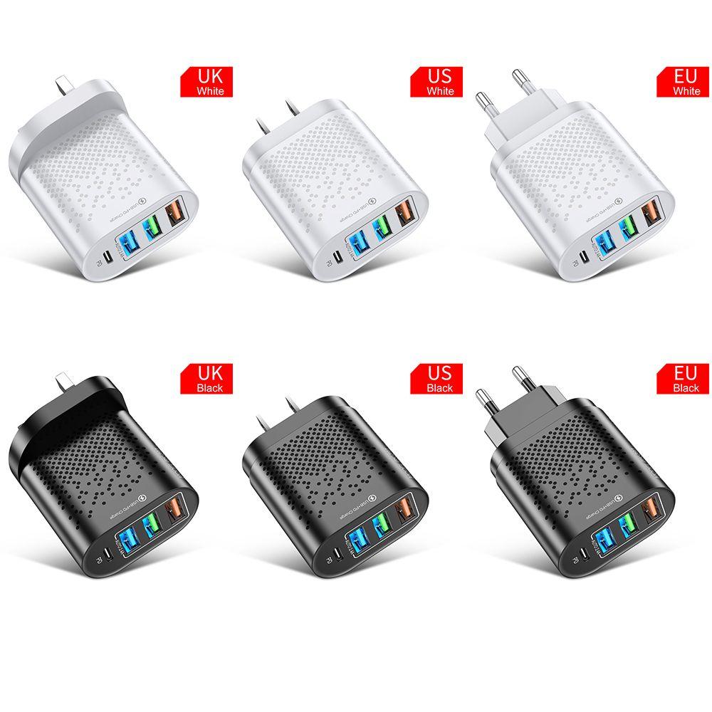 EU UK US QC3.0 48W Charger Adapter Quick Charger PD 3 USB Charger