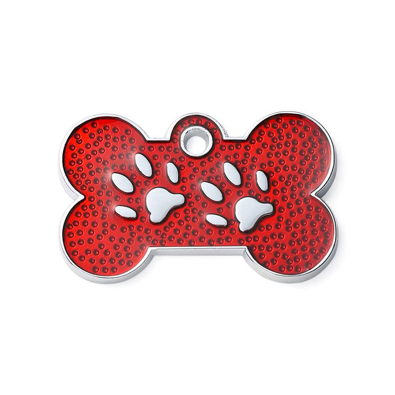 Dog Bone ID Tag-Solid Zinc Alloy Pet Name Plate with Laser Engraving Durable Anti-Lost Identity Charm for Dogs & Cats