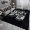 TIME IS MONEY Pop Art Area Rug, $100 Bill Non-Slip Machine Washable Floor Mat for Living Room Bedroom Office Home Decor