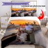Customize Photo Customize Your Photo Bedding Set Breathable Duvet Cover with Pillowcases Home Decoration Birthday Gift