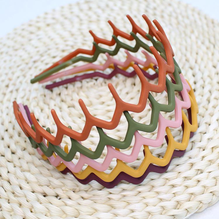 Women's Geometric Frosted Headband - Wide, Simple, Candy-Colored Hair Accessory