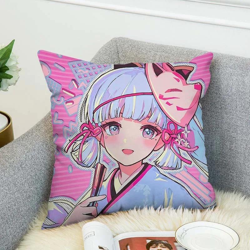 Genshin Impact Pillow Covers Decorative Cushions Cover for Sofa Pilow Cases Sleeping Pillows Pillowcase Fall Decor 45x45 Cushion