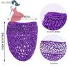 Bonnet de nuit Turban Couvre-chef Filets à cheveux Mode Femmes Crochet Filet à cheveux Bord élastique Filet à cheveux long en maille