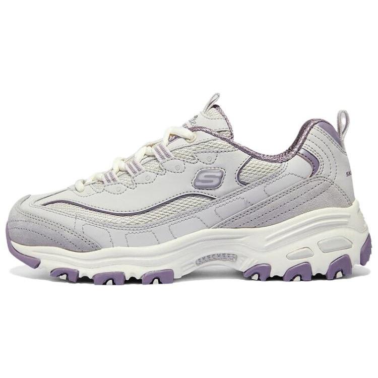 (WMNS) Skechers D Lites 1.0 Shoes Grey Purple Women s 896283-GYLV EU 39