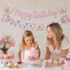 Cartoon Happy Birthday Banner Multicolor Wall Hanging Banner  Birthday Party