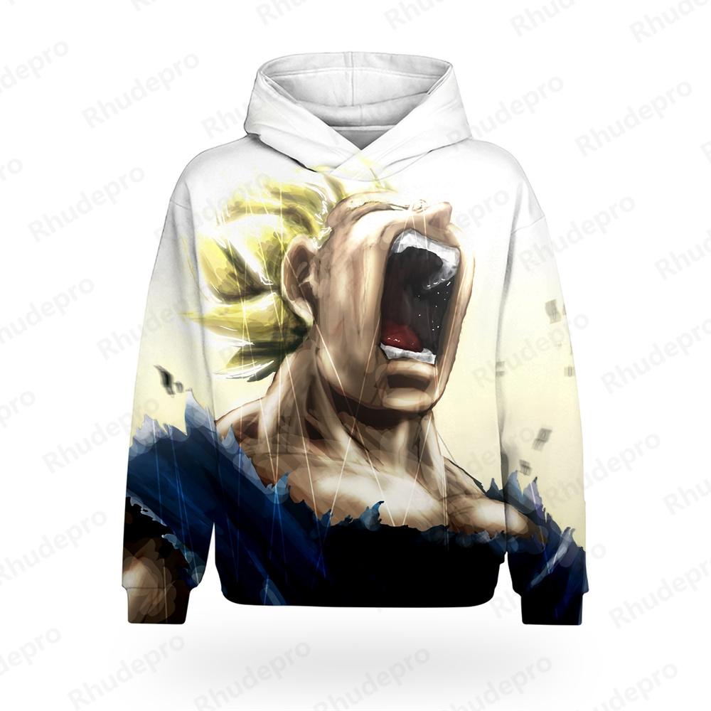 Fashion Shirts Dragon Ball High Quality Shirt Men Boy Hoodie Hoodie Vegeta Goku 2024 Tops Oversized Clothing Hip Hop