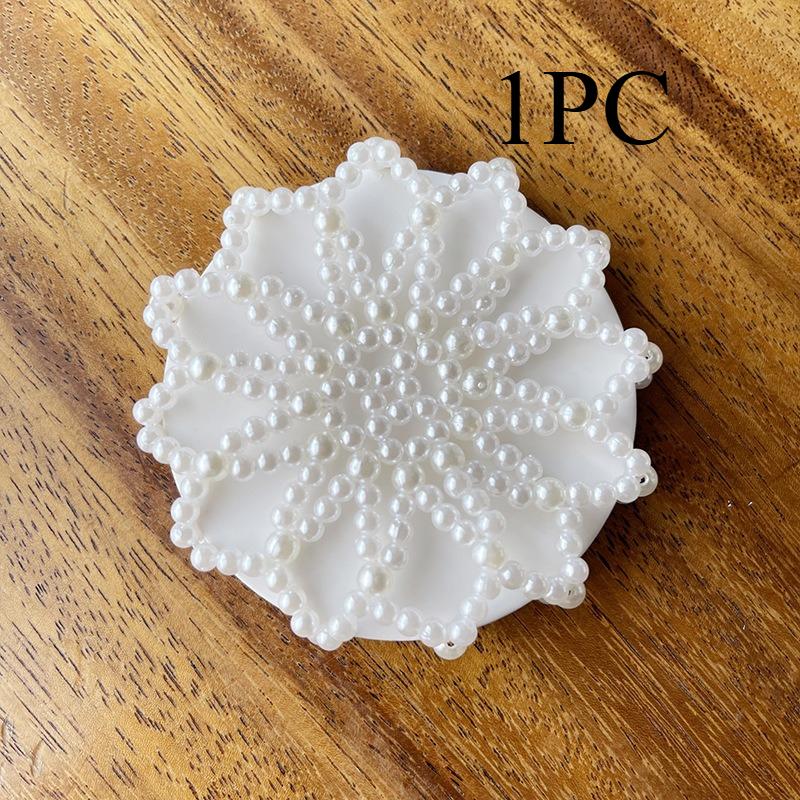 

1PC/2PCS.Girls Festive Red Beaded Hair Nets:Handmade Crystal Snoods,Sweet Elegant Bun Hair Accessories for Holiday Celebrations