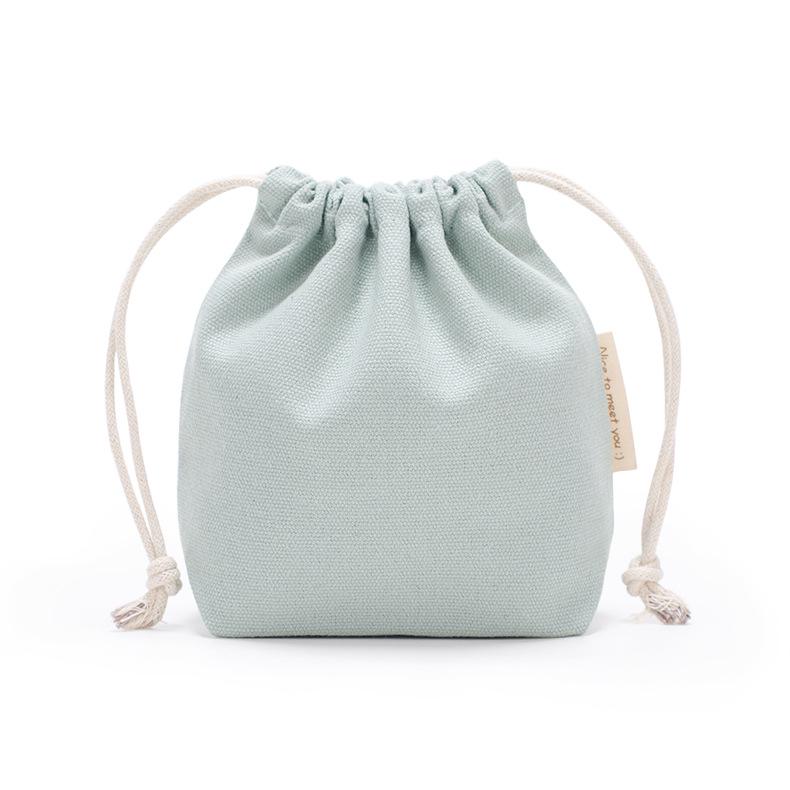 Custom Mini Colored Canvas Drawstring Storage Bag