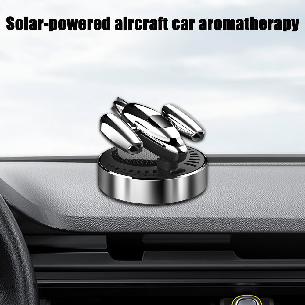 Solar Powered Air Freshener Car Fragrance Decoration Airplane Solar Powered Rotating Freshener Odor Neutralizer For Vehicle