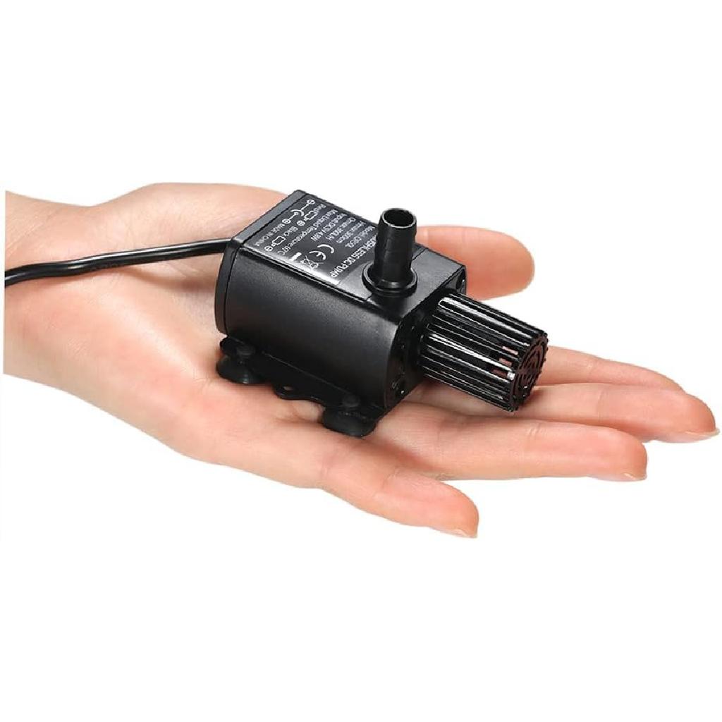 Decdeal Submersible Water Pump Aquarium Fountain with Flow Adjustment Function and USB Interface, DC 5V 4.8W 300L/H Lift 300cm