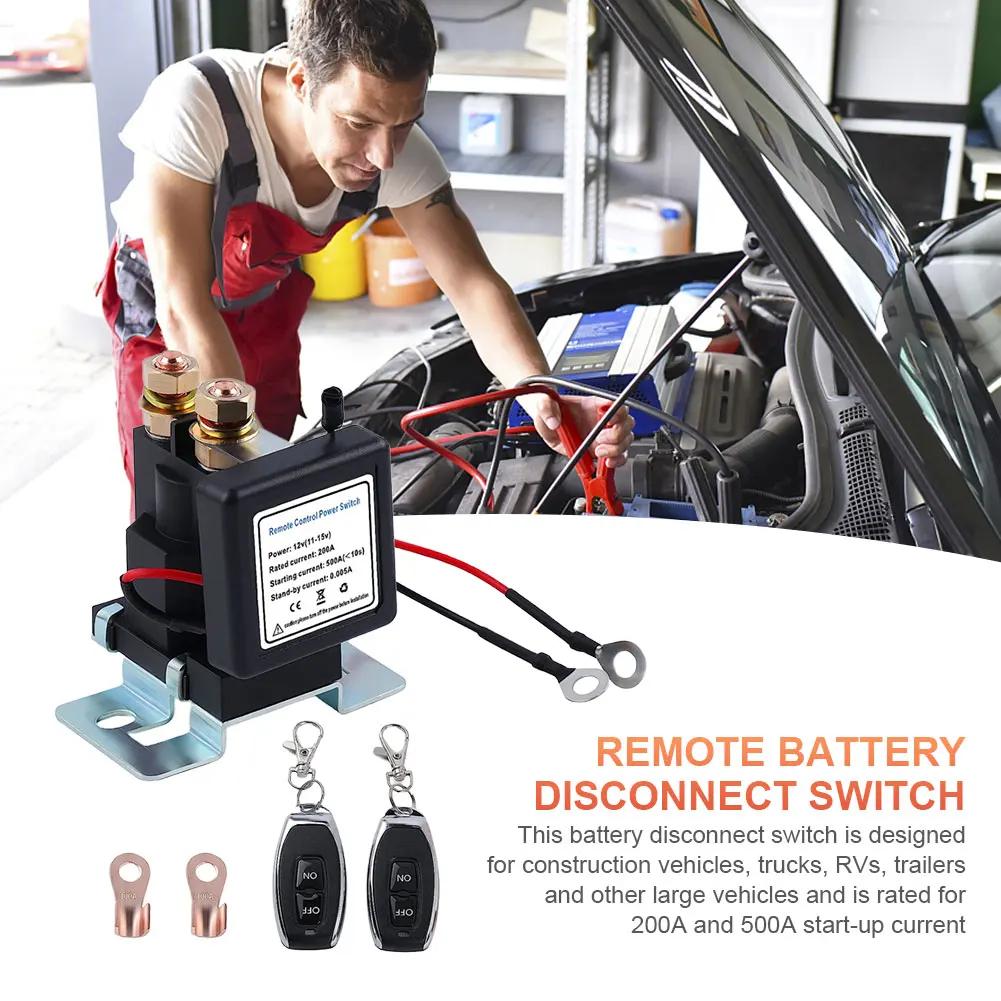 Remote Control Switch 12V 500A Battery Switch Relay Anti-Theft Quick Disconnect Cut Off Isolator Switch for Auto Car Truck