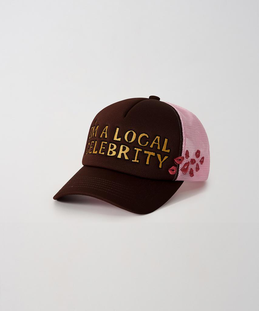 Gameoncheupaeb Im A Lcoal Celebrity Trucker Cap (Brown)