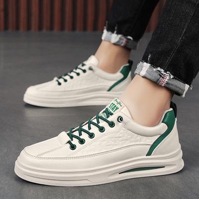 Shoes For Men Casual Leather Platform Male Sneakers Flat Outdoor Running Non Slip Fashion Designer Luxury Student Summer
