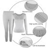Seamless Warm Thermal Underwear Set 2 Piece Long John Top and Pant Womens Winter Autumn Under Layer Clothes