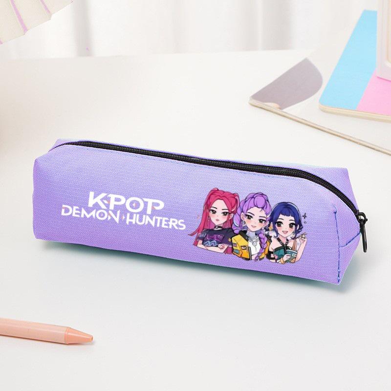 K-pop Demon Hunter Girl Group Cartoon Pencil Case - Oxford Cloth Stationery Bag for Primary Students