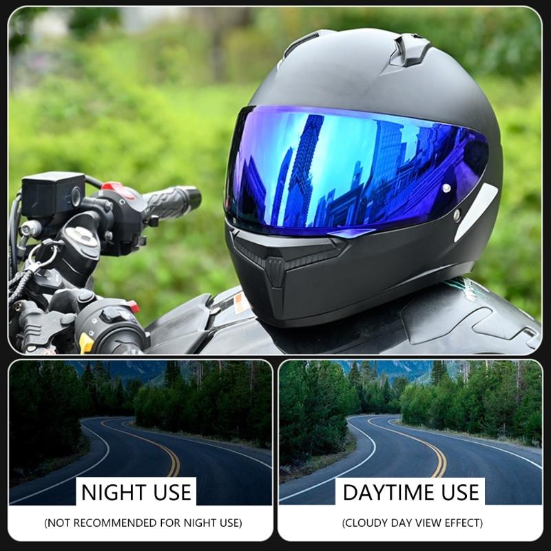 High Performances Motorcycle Visors Wide Angle View Helmets Visors PC Lens for Professional Racings & Trip for HJC C10