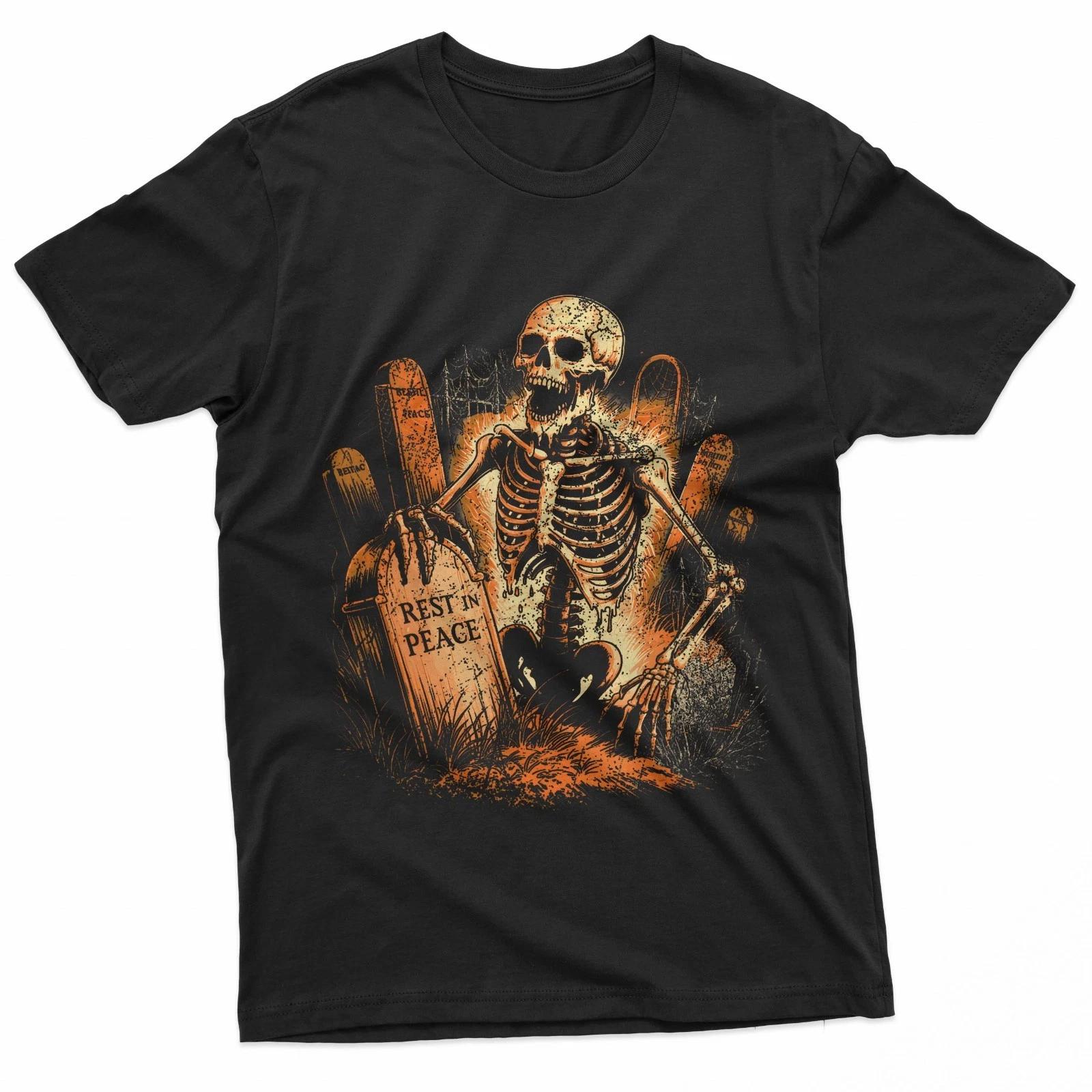 Zombie Skeleton Undead Horror Funny Halloween T-Shirt M