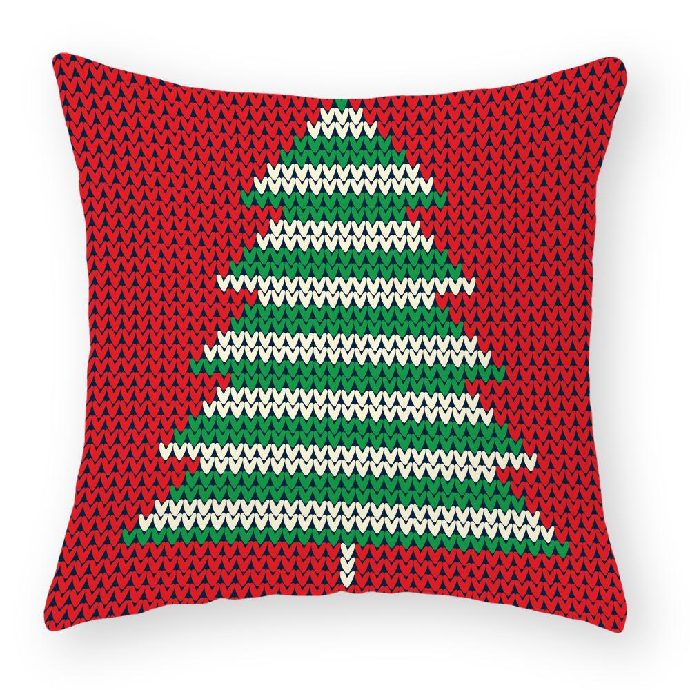 Kissenbezug aus Baumwolle und Leinen Weihnachtskissenbezug Nachttischkissenbezug Feiertagskissenbezug