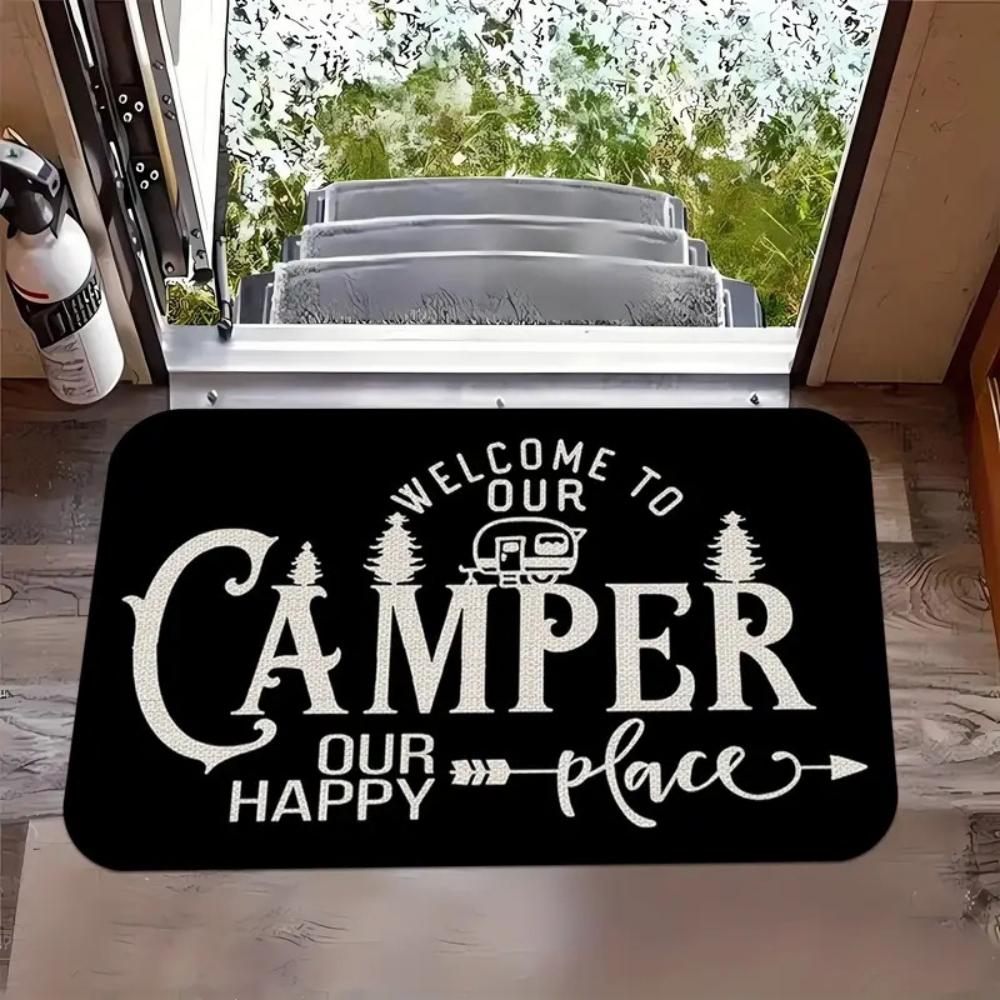 Houtnerf Campingvoertuig Stijl Geprint Antislip Vloermat Geschikt voor Keuken, Badkamer en Woonkamer 50x80cm