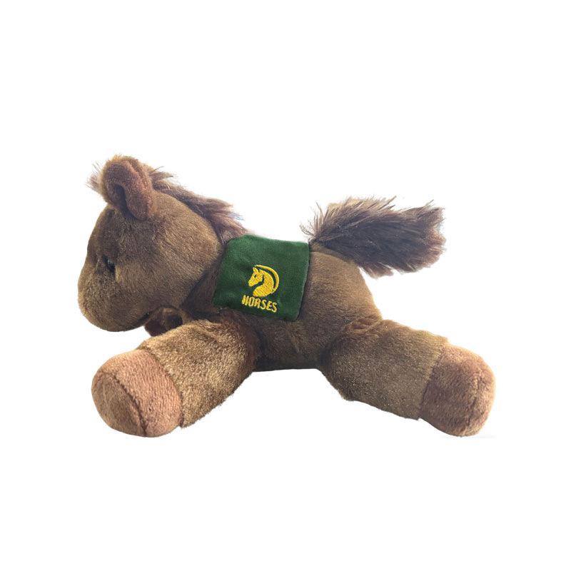 

Year of the Horse mascot doll saddle pony doll white horse plush toy girl sleeping pillow doll gift 21cm темно-коричневого