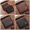 Large Capacity Men's Short Wallet Multi-position Men Coin Pocket Male Leather Purse  Outdoor