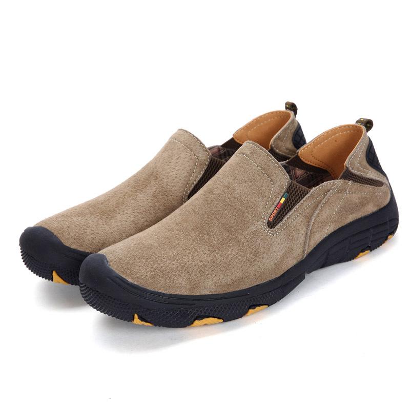 

Весна и осень 2025 Внешняя торговля Европейский и американский кожаный специальный большой размер Походный уличный альпинизм Мужские одинарные туфли 38 хаки