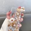 Luxus Bling Strass Handytasche für Samsung Galaxy Z Fold 4 3 2 DIY Diamant 3D Kürbis Perle Blume Herz Abdeckung