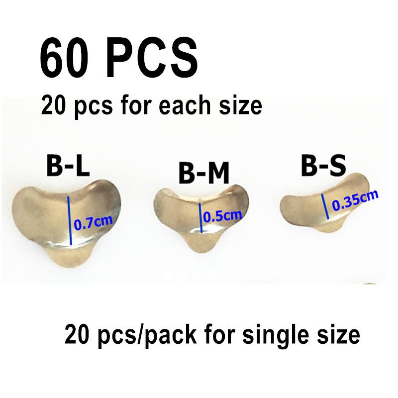 

Стоматологические секционные контурные матрицы Матрица Матричные ленты Tofflemire S/M/L Stuck Материал для стоматологических лабораторий 60 Pcs B mixed