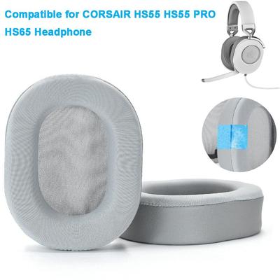 1 Pair Replacement Headphone Ear Pads Cooling Gel Protein Leather Headphone Headband Cover for CORSAIR HS55 HS55 PRO HS65