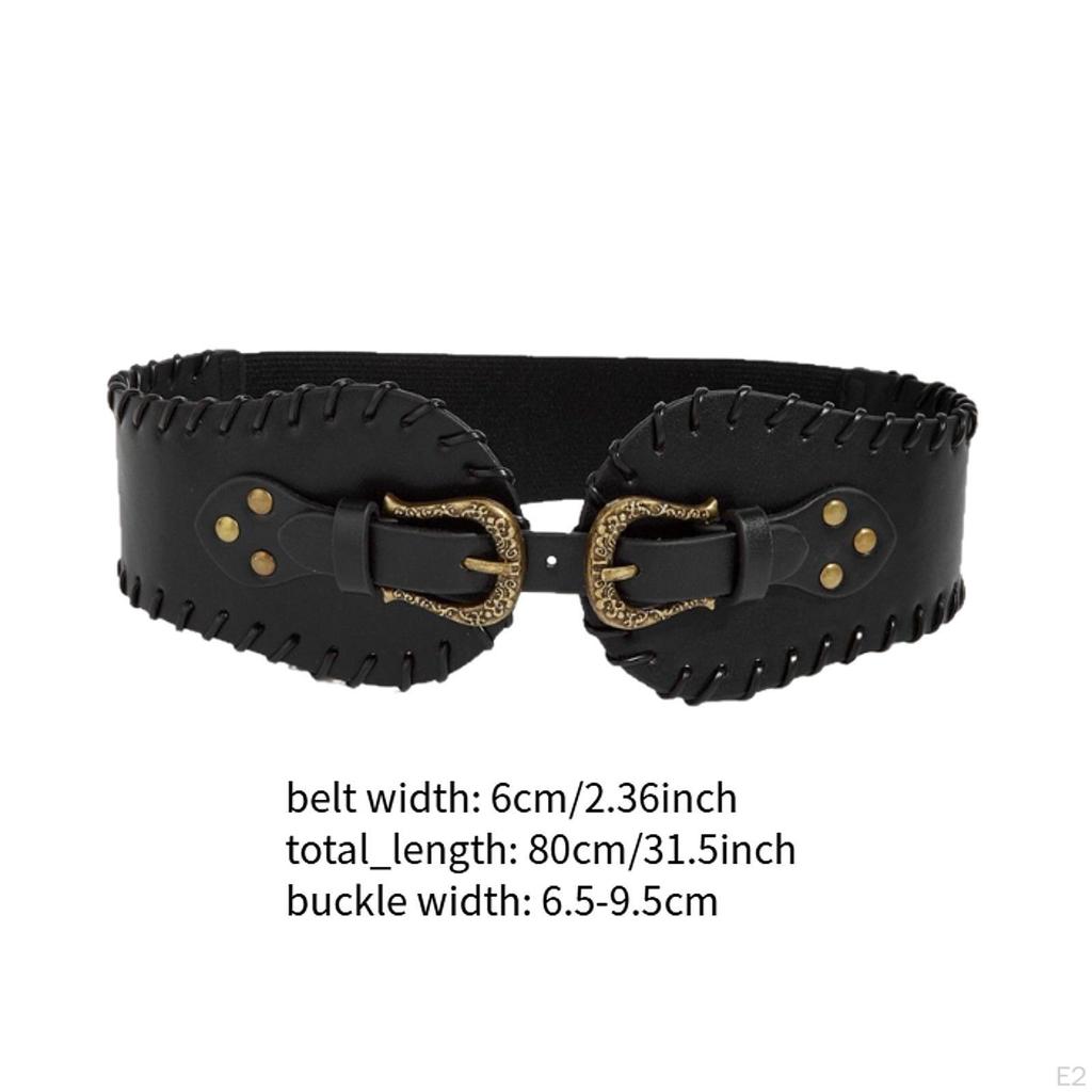 PU Leather Women Belt Adjustable Decor Waistband for Dresses Girls Sweater Jeans
