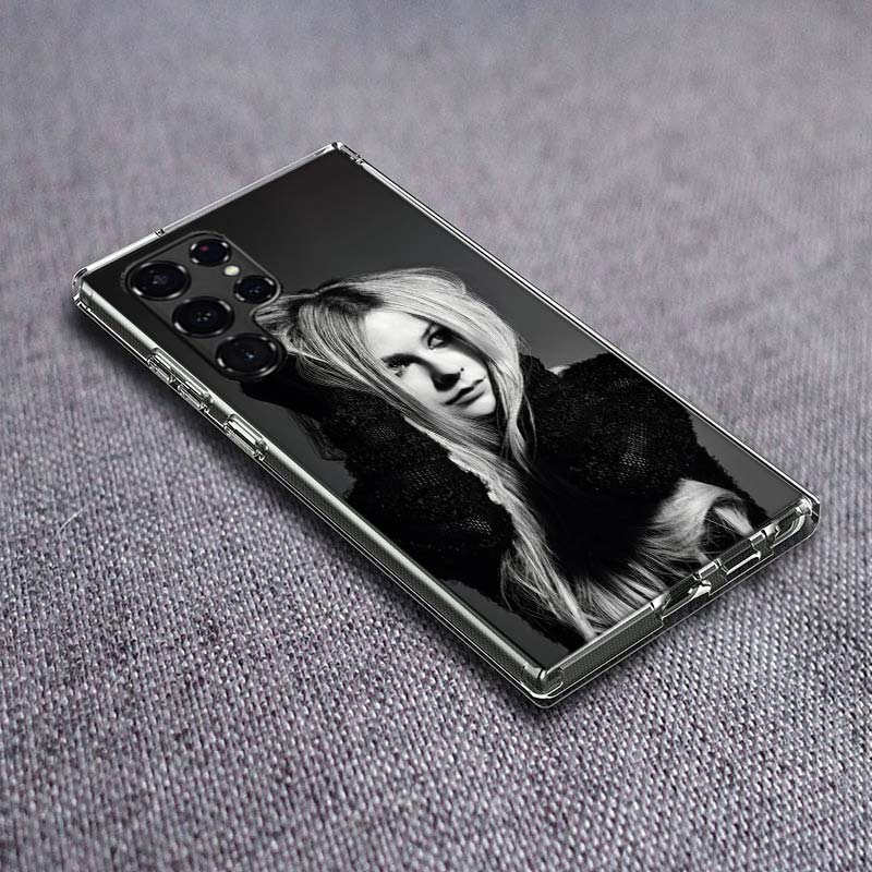 Singer Avril Lavigne Phone Case For Samsung Galaxy S24 S23 S21 S20 FE S22 S26 Ultra S25 Edge S10 Plus Cover Clear TPU Capa Shell