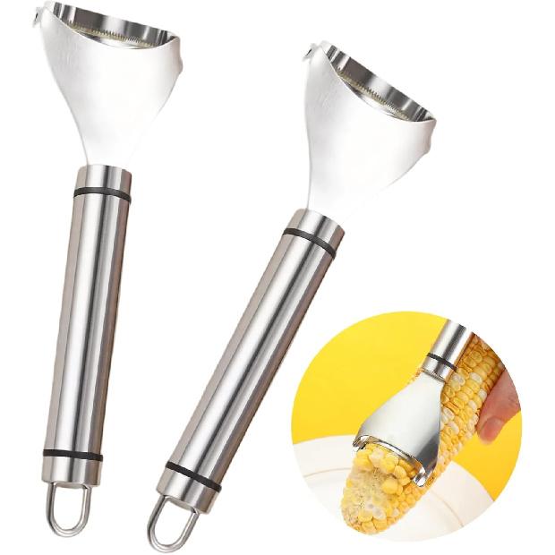 Corn Peeler for Corn on the Cob,Stainless Stee Corn Cutter,Kitchen Tools and Gadgets,Easily pPel Kernels From the Cob