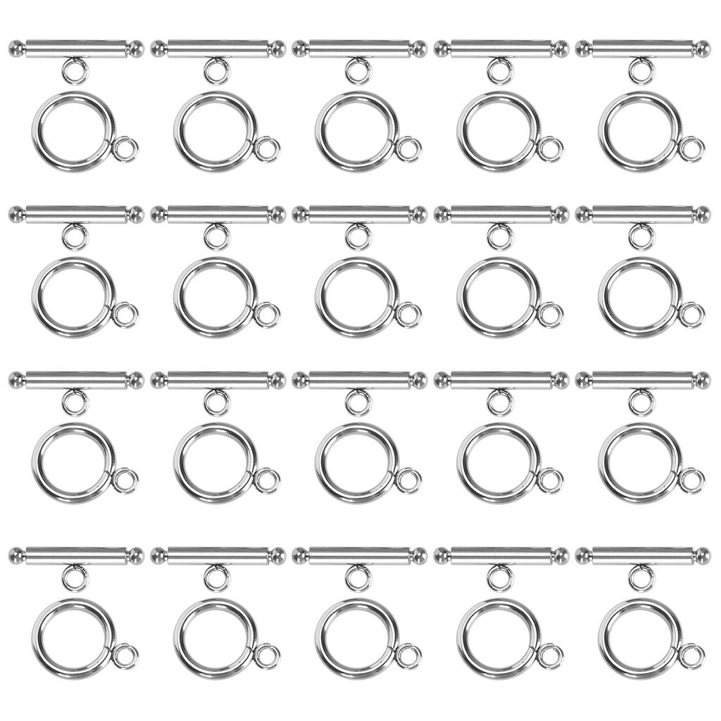 20 Set Bracelet Toggle Clasps Stainless Steel OT Buckle Necklace DIY Jewelry Making Supplies