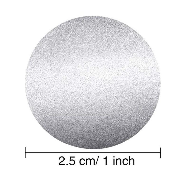 300pcs/roll Round Silver Scratch Off Stickers, 1 Inch Scratch Off Labels Sticker for Party Activity Favors Stationery Sticker.