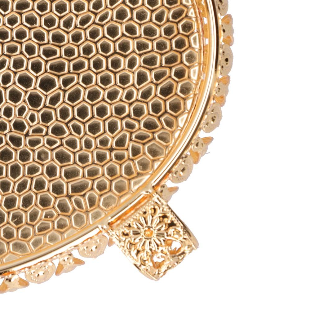 Oval Fruit Serving Tray Gold Decorative Food Platter Dessert Display Plate  Party Decoration