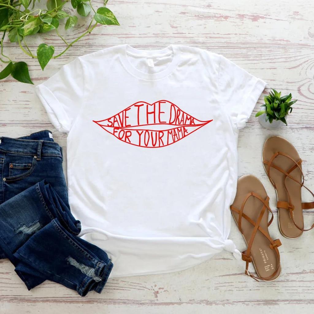 Save The Drama for Your Mama T Shirt Friends Tv Show Rachel Green TShirt Women Graphic Summer Tees Tops Clothing
