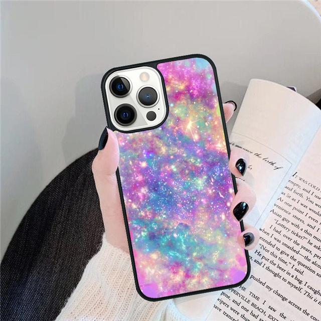 Opal Stone Iridescent Phone Case Cover For iPhone 17 Air 15 16 14 13 12 Pro Max 11 Pro Max Plus Coque Shell