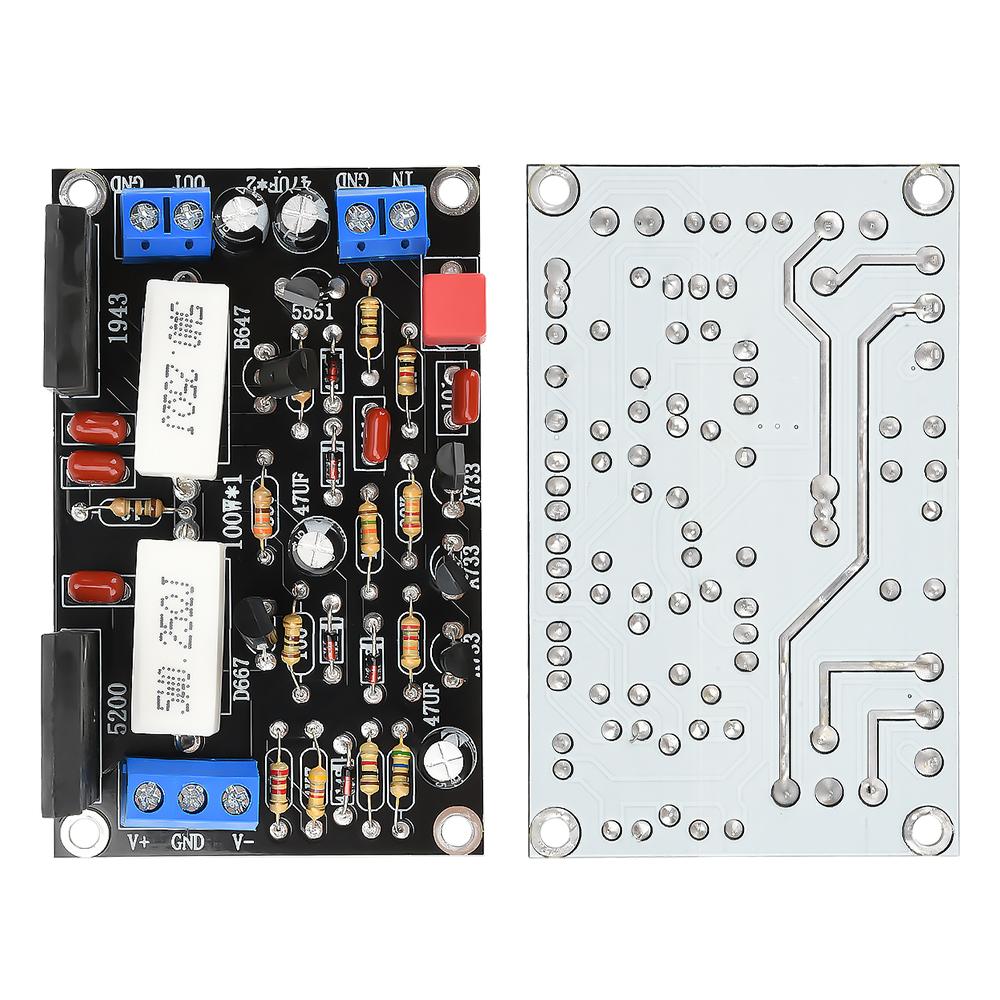 100W 2SC5200+2SA1943 Mono High Power Post Stage Amplifier Board DC 10V-45V HIFI Audio Amplifier Module