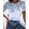 New Flower Petal Pattern T-Shirts Floral 3D Print Women's Short Sleeve Round Neck T Shirt Tees Harajuku Y2K Tops Female Clothing
