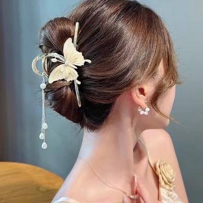 Nová Dámska Kovová Spona do Vlasov Elegantné Zlaté Kvetinové Klipy do Vlasov Sponka Krab Čelenka Klip na Cop Pokrývka Hlavy Doplnky do Vlasov Tiarra