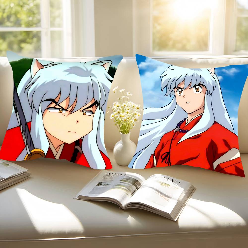 Anime Inuyasha Cushion Cover Car Throw Pillow Case For Sofa Car Christmas Gift 40x40cm 45x45cm