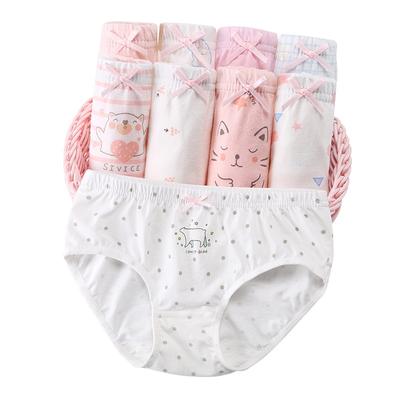 100% bragas de algodón para niñas, ropa interior para niños con estampado de dibujos animados, calzoncillos para bebés, pantalones cortos para niñas, bragas, calzoncillos, 4 unids/lote