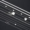 10Pcs/Set Women's Simple Stackable Pendant Necklaces Set Fashion Love Heart Multilayer Necklaces Female Party Jewelry Gifts 2026