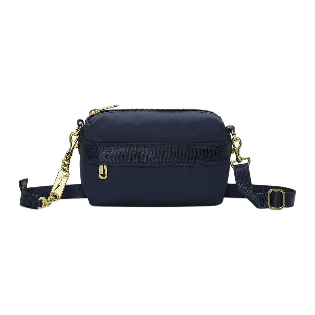 New Nike Fabric Shoulder Bag Women's Lightning Blue/Lightning Blue/Sesame Brown CW9304-437